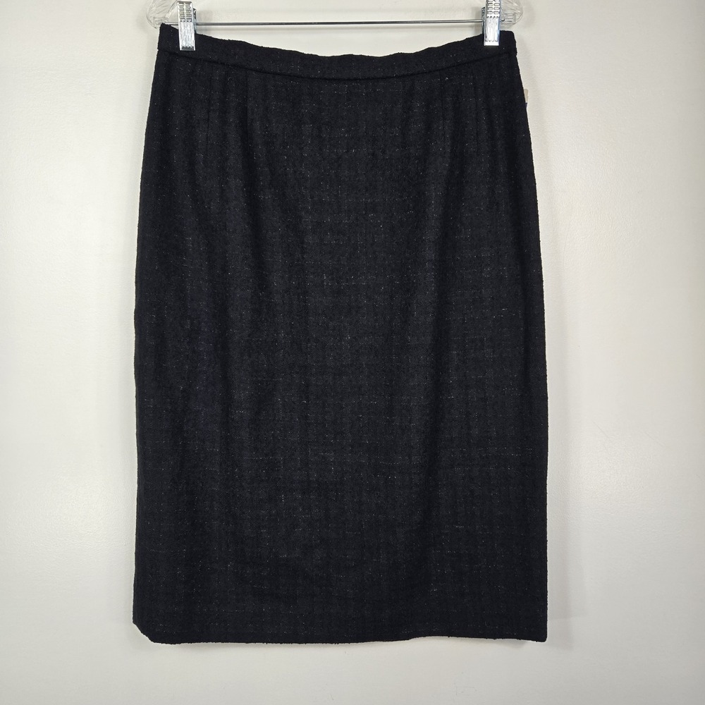 Vintage Pendleton Womens 16 Dazzle Skirt Black Metallic New